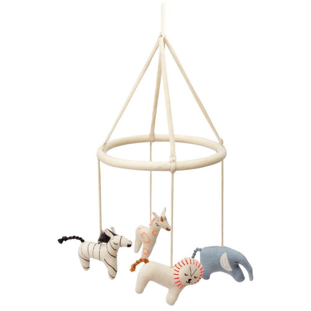 Meri Meri knit safari animal baby mobile. Brand new without packaging.